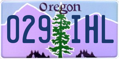OR license plate 029IHL