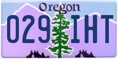 OR license plate 029IHT