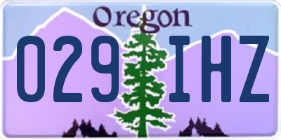 OR license plate 029IHZ