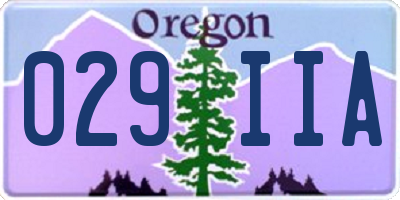 OR license plate 029IIA