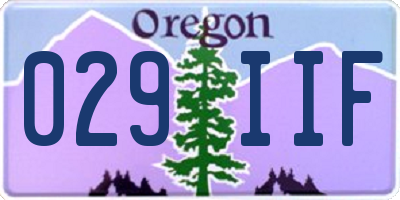OR license plate 029IIF