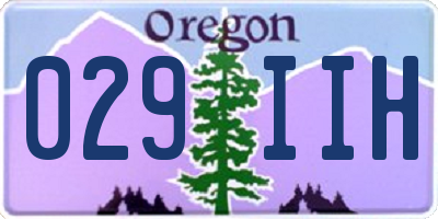 OR license plate 029IIH
