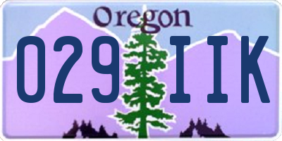 OR license plate 029IIK