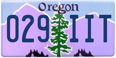 OR license plate 029IIT