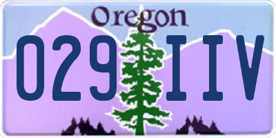OR license plate 029IIV