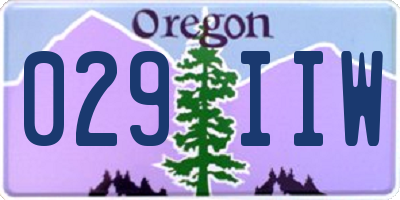 OR license plate 029IIW