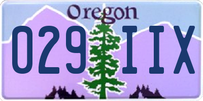 OR license plate 029IIX