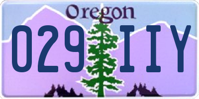 OR license plate 029IIY