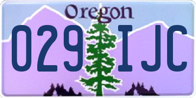 OR license plate 029IJC