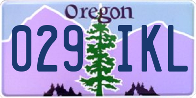 OR license plate 029IKL