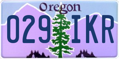 OR license plate 029IKR