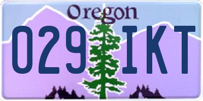 OR license plate 029IKT
