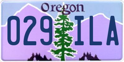 OR license plate 029ILA