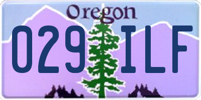 OR license plate 029ILF