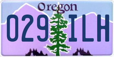 OR license plate 029ILH