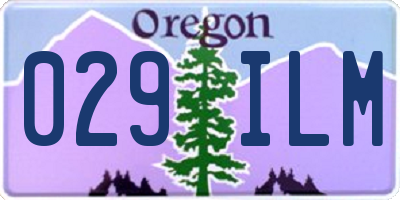 OR license plate 029ILM