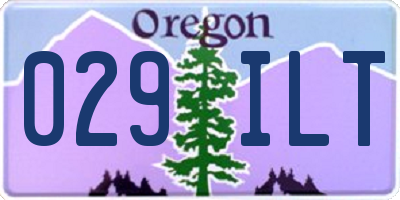 OR license plate 029ILT
