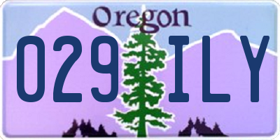 OR license plate 029ILY