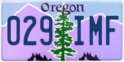 OR license plate 029IMF