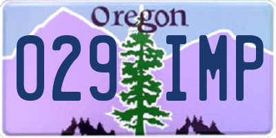 OR license plate 029IMP