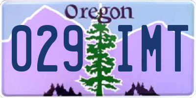 OR license plate 029IMT