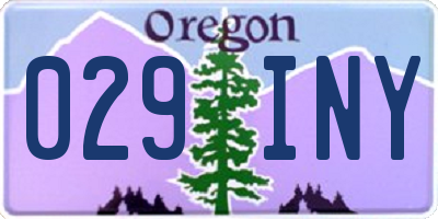 OR license plate 029INY