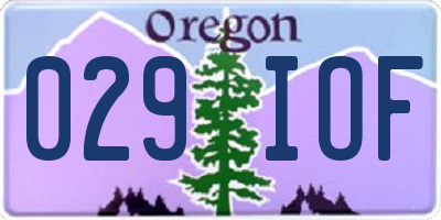 OR license plate 029IOF