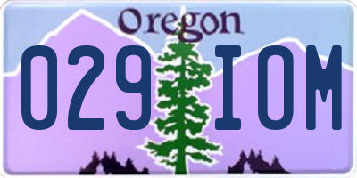 OR license plate 029IOM
