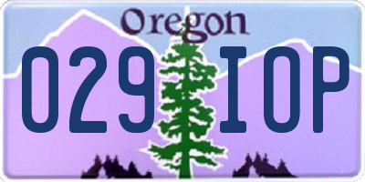 OR license plate 029IOP
