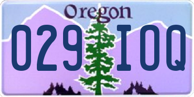 OR license plate 029IOQ
