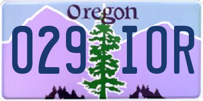 OR license plate 029IOR