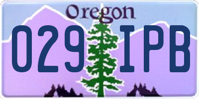 OR license plate 029IPB