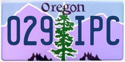 OR license plate 029IPC