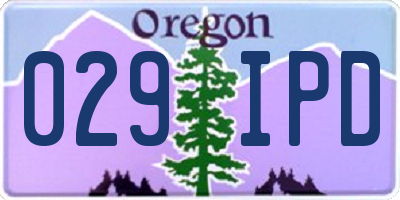 OR license plate 029IPD