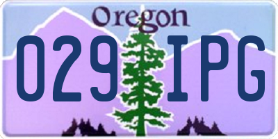 OR license plate 029IPG