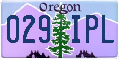 OR license plate 029IPL