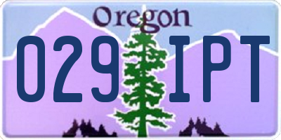 OR license plate 029IPT
