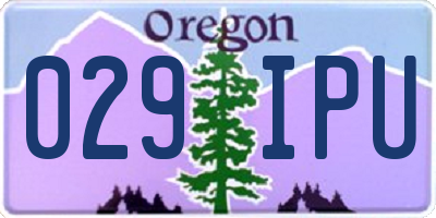 OR license plate 029IPU