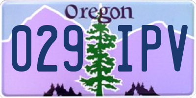 OR license plate 029IPV