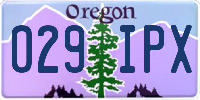 OR license plate 029IPX