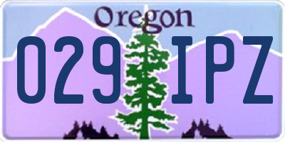 OR license plate 029IPZ