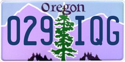 OR license plate 029IQG