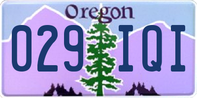 OR license plate 029IQI