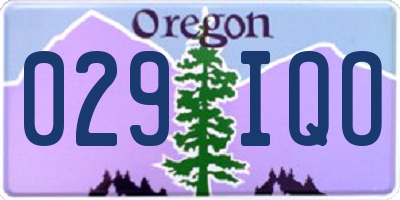 OR license plate 029IQO