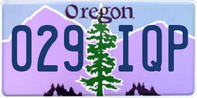 OR license plate 029IQP