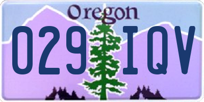 OR license plate 029IQV