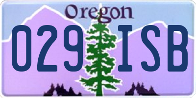 OR license plate 029ISB