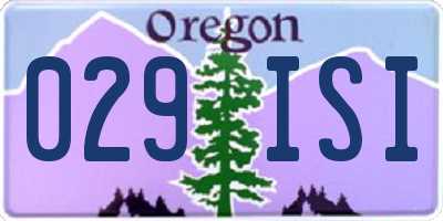 OR license plate 029ISI