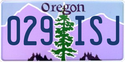 OR license plate 029ISJ