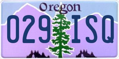 OR license plate 029ISQ